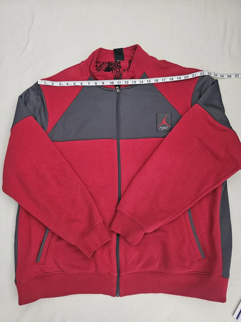 100% AUTHENTIC RARE Jordan Retro IV Fight Track Jacket Sweatshirt Red/Grey Sz2XL